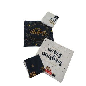 Set of 4 holiday pillow covers with festive designs. Standard size. NWOT